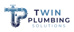 Twin Plumbing Solutions company logo featuring pipe graphics for professional plumbing in Laurel MD.