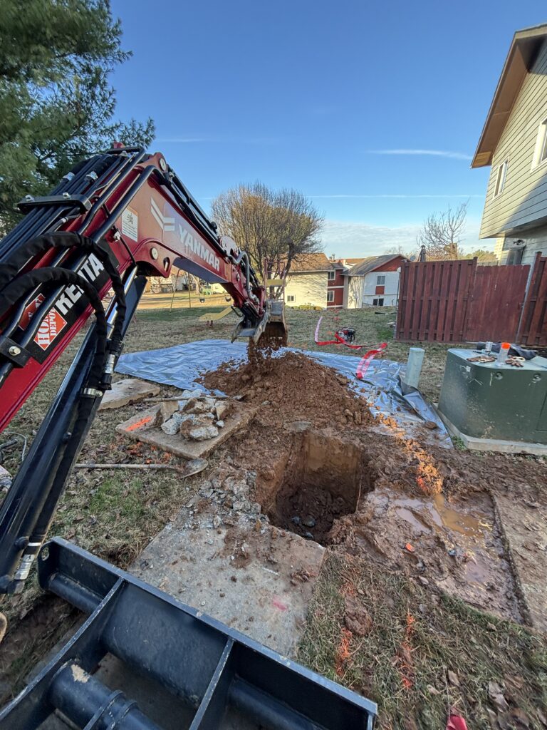 Sewer Line Replacement in Progress