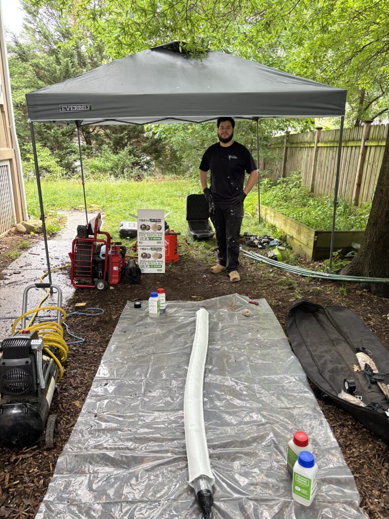 Trenchless repair protects landscaping and driveways from excavation