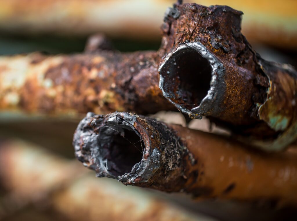 Signs of Corroded Water Line Pipe